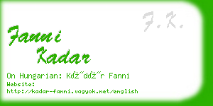 fanni kadar business card